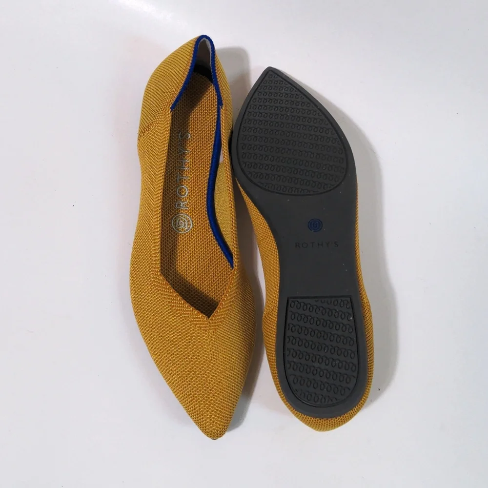 ROTHY'S THE POINT MARIGOLD WOMEN'S FLAT SHOE - Picture 6 of 15